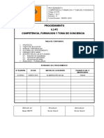 Procedimiento Competencia, Formación y Toma de Conciencia