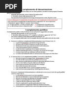 Complemento Di Denominazione e Il Complemento Partitivo