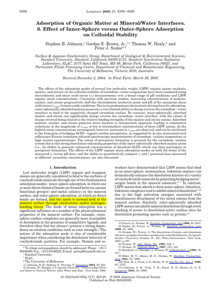Mechanism Inner Sphere Versus Outer Sphere Johnson 2005 PDF