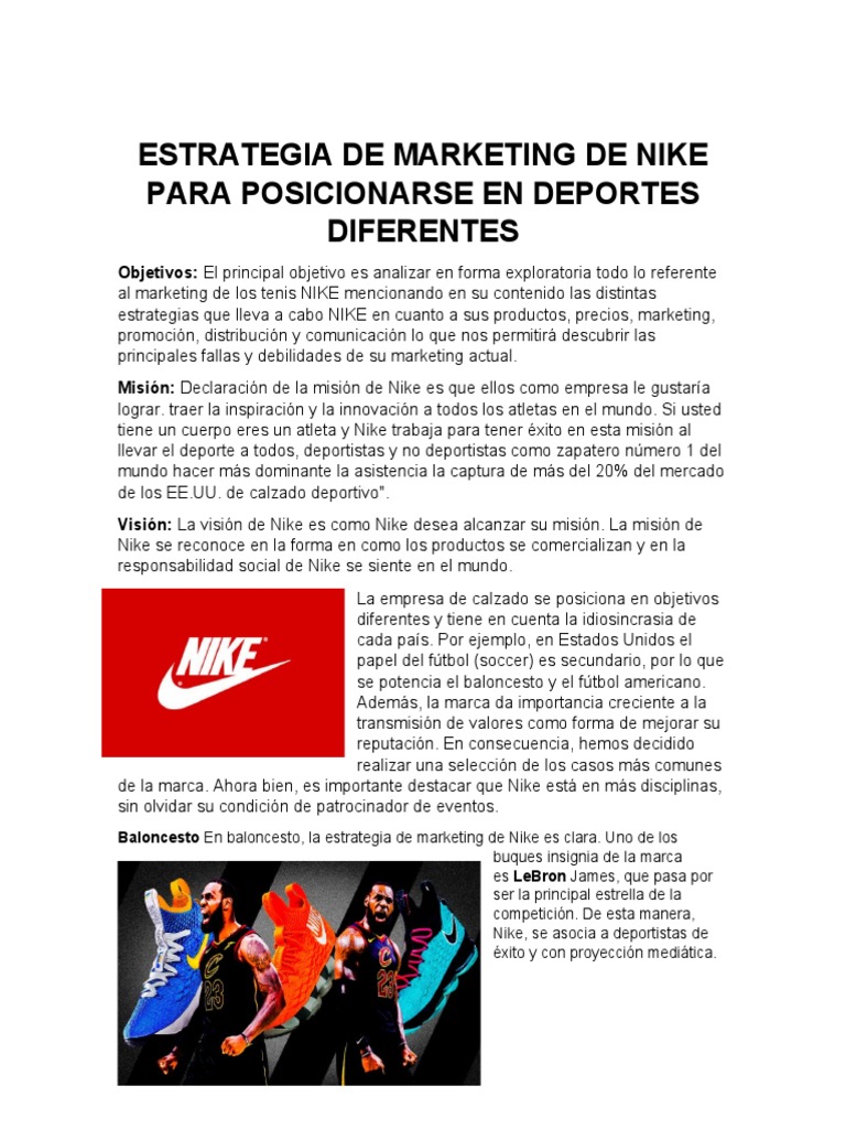 Estrategia de Negocio de Nike | PDF | Nike Marketing