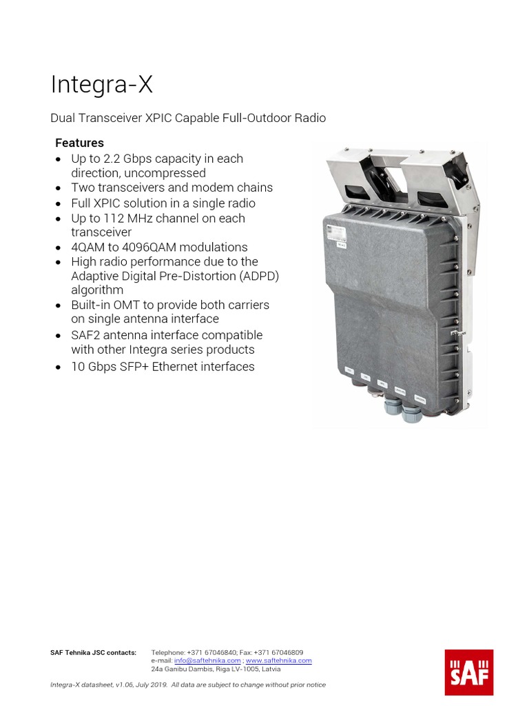 Integra X DS v1.06 PDF Standards