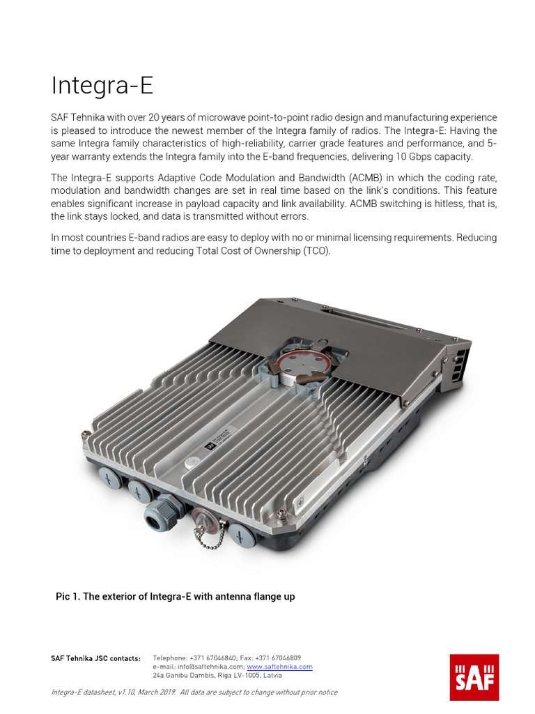 Integra-E DS v1.10 | PDF | Radio | Computer Standards