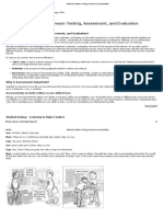 Differences Between Testing, Assessment, and Evaluation