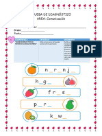 PRUEBA DE DIAGNÓSTICO Comunicacion