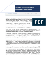 Document de Pozitie PNRR - Ministerul Investiţiilor Şi Proiectelor Europene