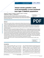 Association Between Serum Cystatin C and Diabetic Peripheral Neuropathy: A Cross-Sectional Study of A Chinese Type 2 Diabetic Population