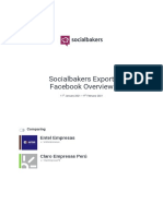 Socialbakers Export Facebook Overview: Entel Empresas