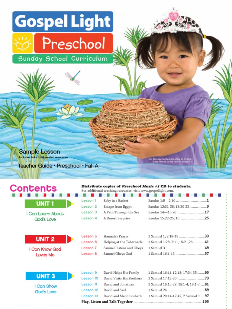 Gospel Light Preschool Teacher Guide Sample PDF Moses