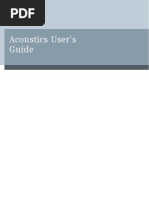 Acoustics User Guide