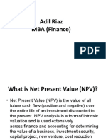 About NPV and Cashflow