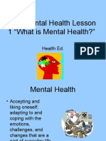 Ch.2 Mental Health Lesson 1 "What Is Mental Health?"