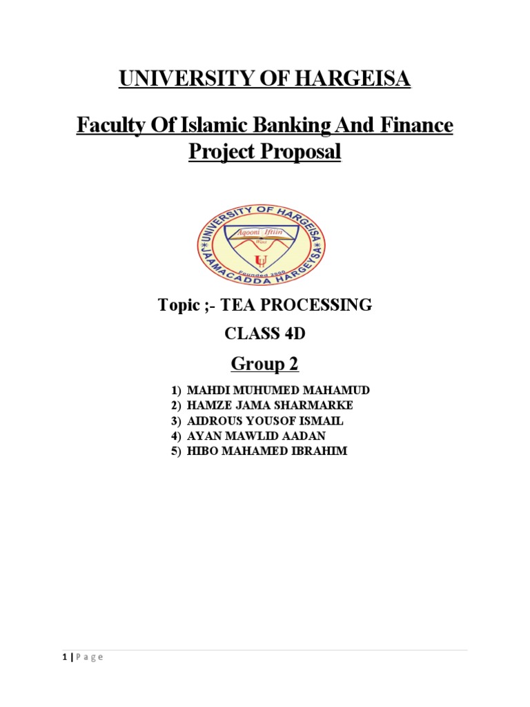 Tea Processing Project Cost Analysis | PDF | Business | Economies