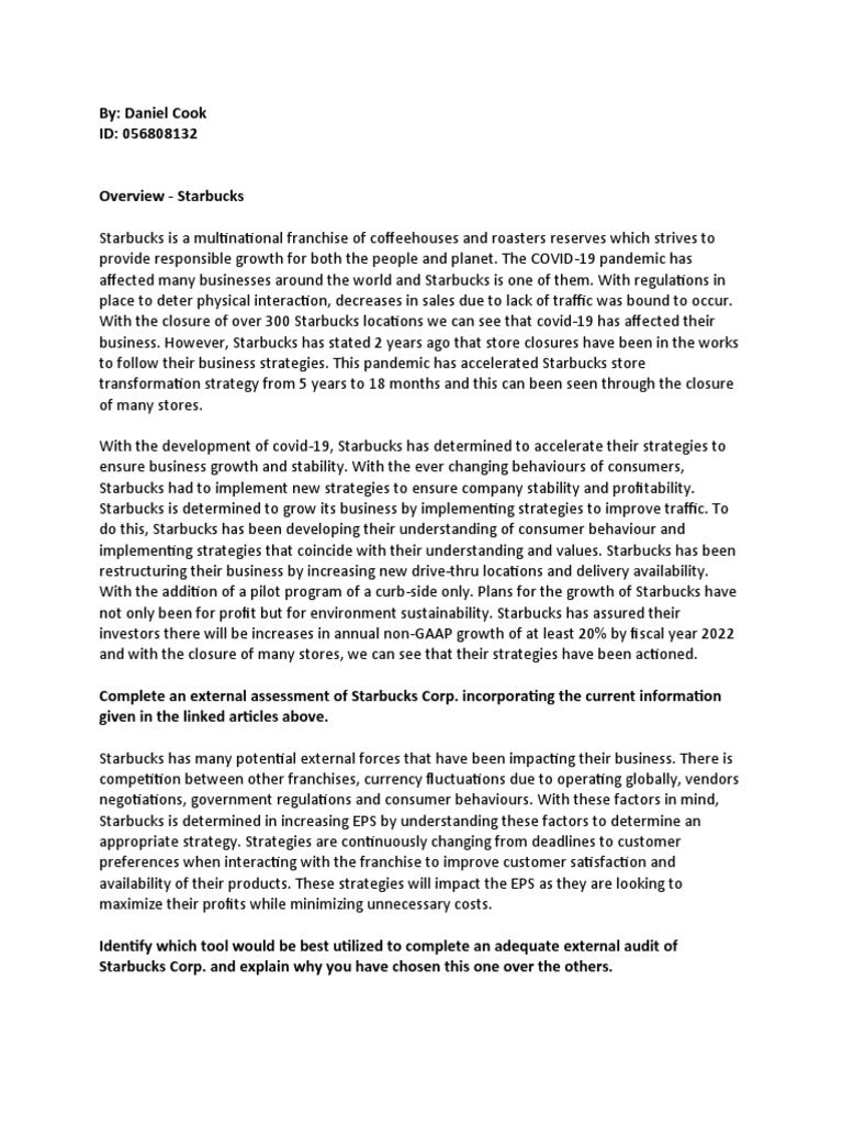 Starbucks Assignment Pdf Consumer Behaviour Starbucks