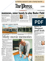 Atlantic City Press Article About Beach Theatre History & W.C. Hunt 03.01.2011