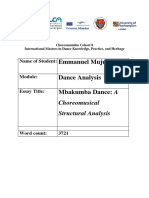 Mbakumba Dance-A Choreomusical Structural Analysis