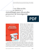 Investigar en Educación. Conceptos básicos y metodología para desarrollar proyectos de investigación