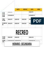 Horario Imagina School Secundaria