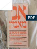 LES PRINCIPES DE MAIMONIDE Les Fondements de La Foi Juive Rav Aryeh Kaplan