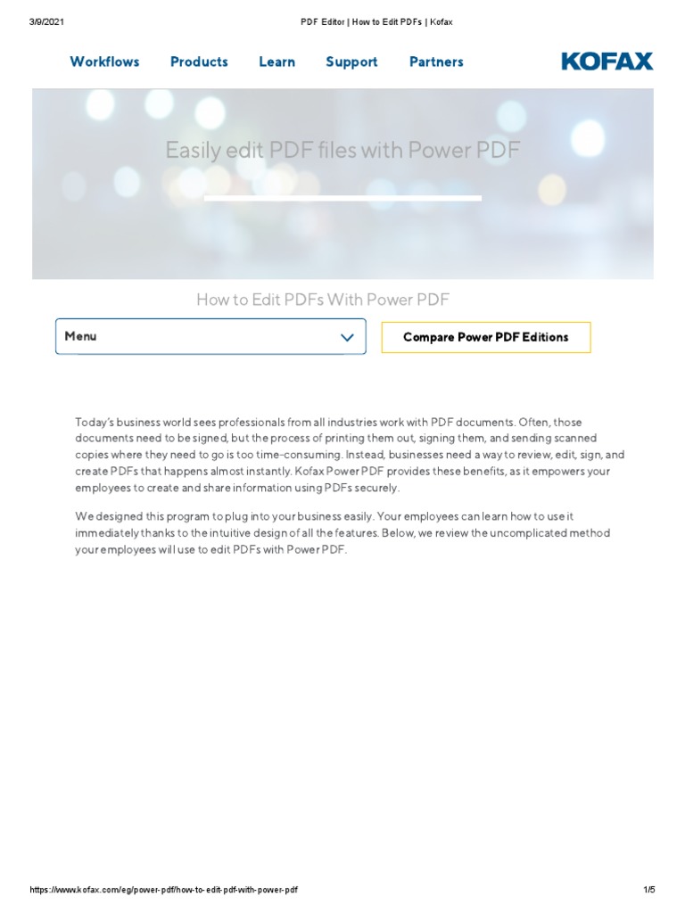 PDF Editor How To Edit PDFs Kofax PDF Software Computer Science