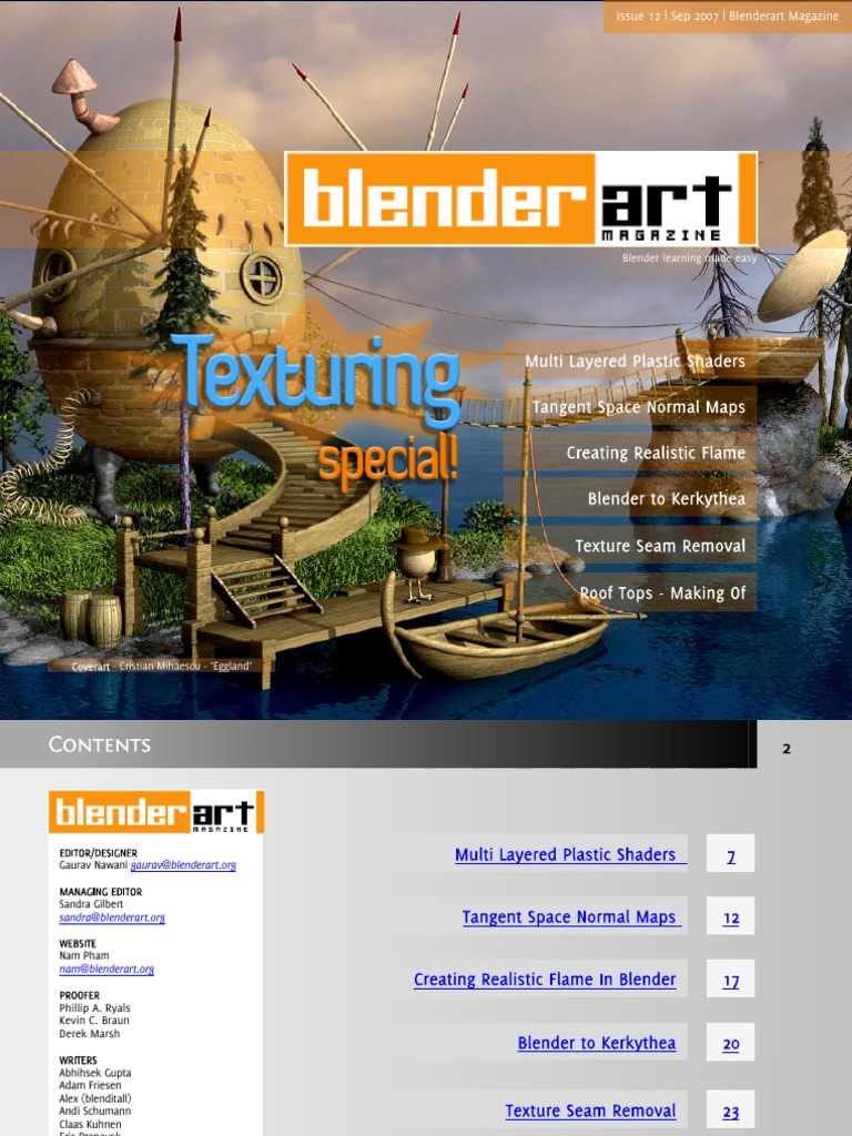BlenderArt - 12 - Sept 2007 | PDF | Texture Mapping | Rendering ...