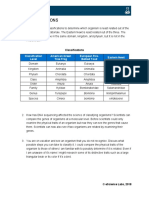 Biology Taxonomy Worksheet ANSWERS