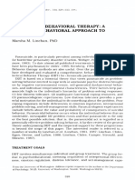 Dialectical Behavioral Therapy: A Cognitive Behavioral Approach To Parasuicide