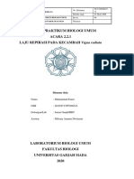 Laporan Praktikum Laju Respirasi Pada Kecambah Vigna Radiata