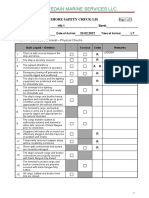 Ship/Shore Safety Checklist