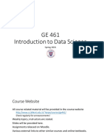 GE 461 Introduction To Data Science: Spring 2021
