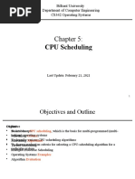 CPU Scheduling: Bilkent University Department of Computer Engineering CS342 Operating Systems