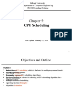 CPU Scheduling: Bilkent University Department of Computer Engineering CS342 Operating Systems