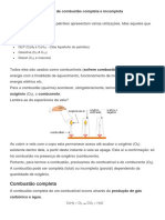 Reação de Combustão Completa e Incompleta