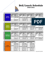 Bell Lunch Schedule 2020-2021