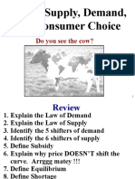 Unit 2: Supply, Demand, and Consumer Choice: Do You See The Cow?