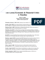 Chronology Economic  Financial Crisis