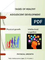 Stages of Healthy Adolescent Development 1