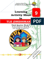 Learning Activity Sheet In: Tle (Dressmaking)