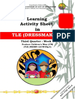 Learning Activity Sheet: Tle (Dressmaking)