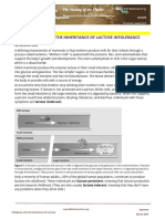 Got Lactase?: Pedigrees and The Inheritance of Lactose Intolerance
