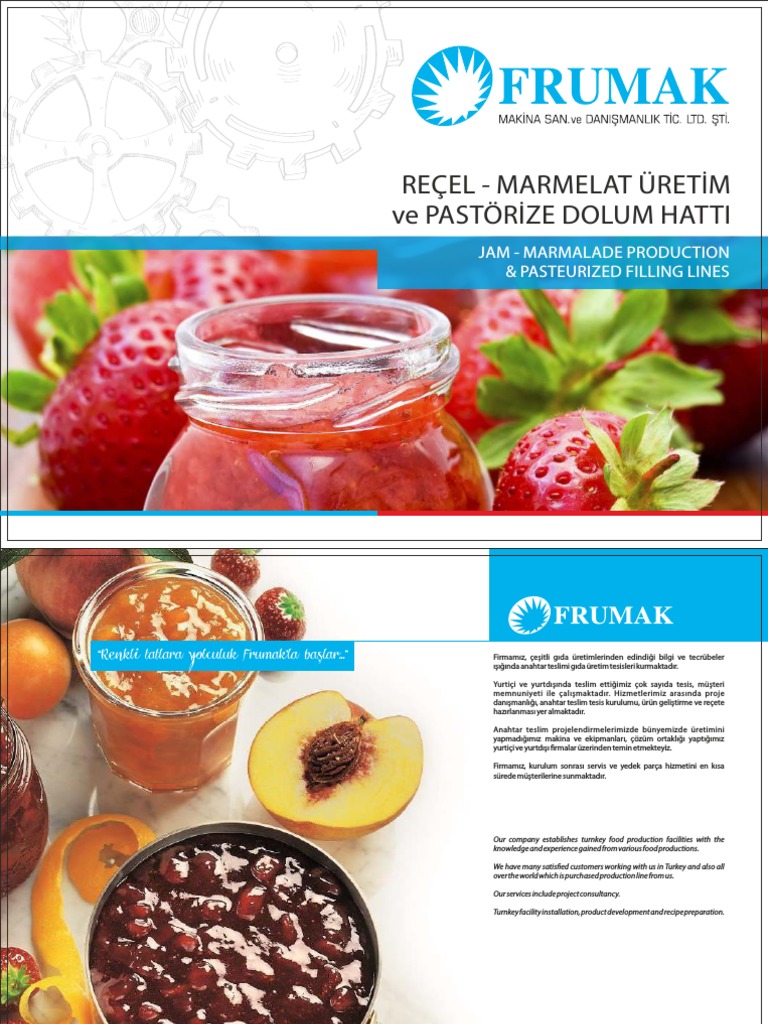 Frumak Recel Marmelat Uretim Dolum Hatti | PDF