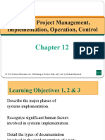 Systems Project Management, Implementation, Operation, Control