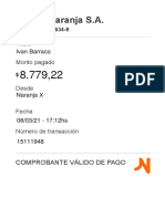 Comprobante Tarjeta Naranja