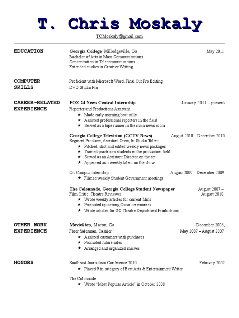 Resume Without Address | PDF
