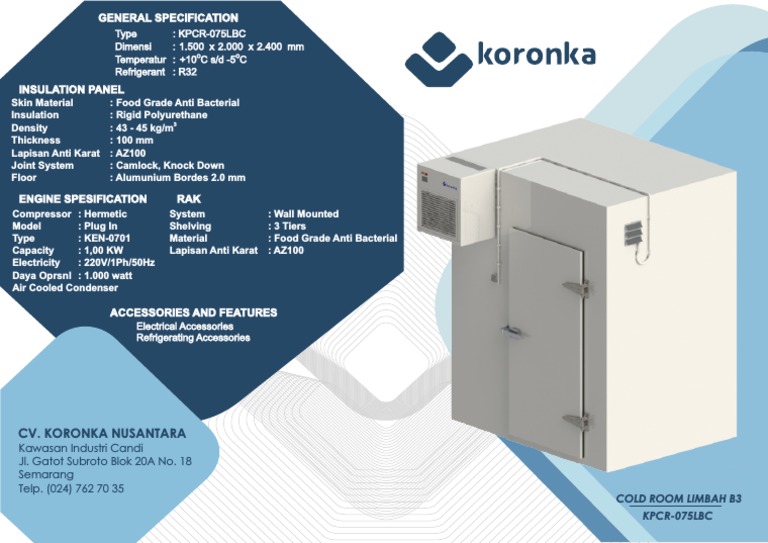 Cold Room Specifications for B3 Waste | PDF