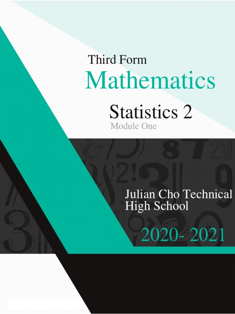 Third Form Mathematics: Statistics Module | PDF | Mean | Level Of ...