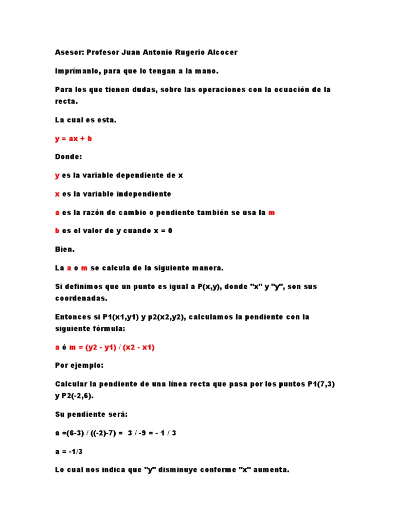 Recta | PDF