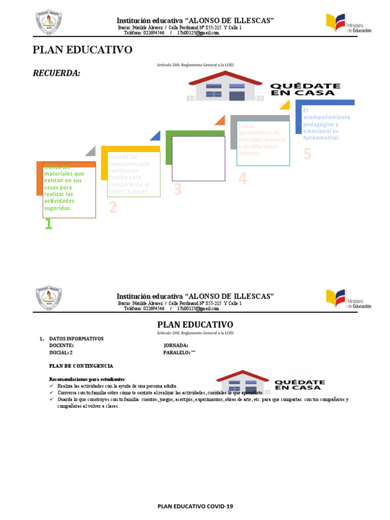 Plan Educativo para Educación Inicial | PDF | Educación de la primera ...