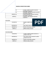 Making Connections Rubric