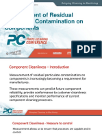 Measurement of Residual Particulate Contamination On Components