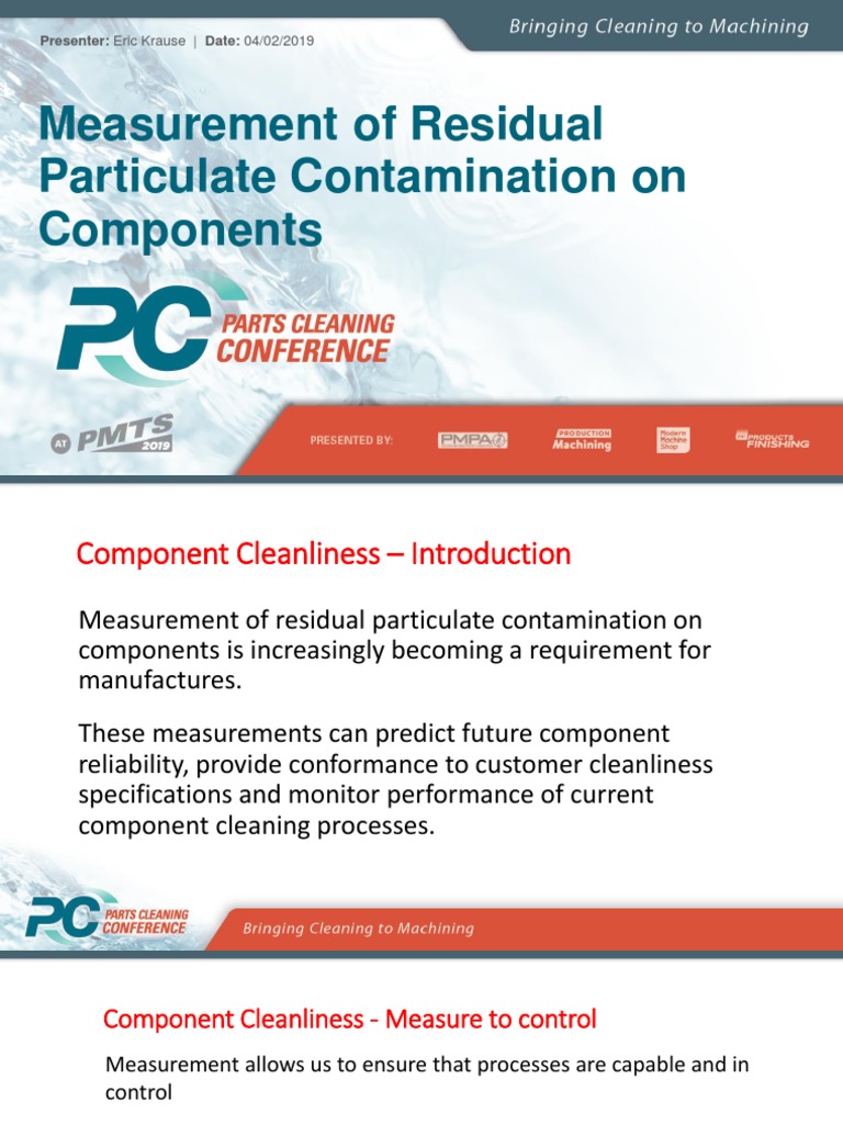 Residual Particulate Contamination Measurement | PDF